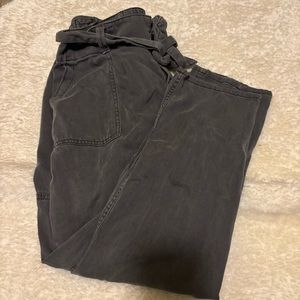 Sonoma dark grey paper bag waist pants size 14